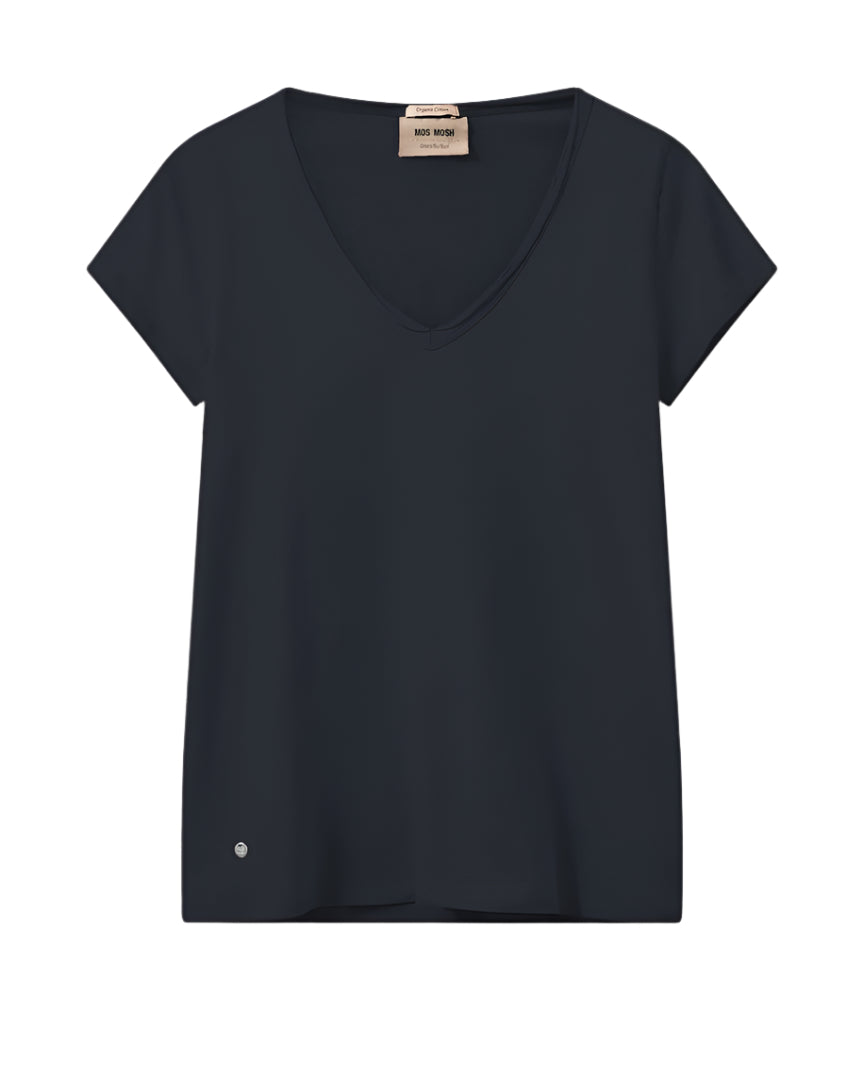 good thing Mos Mosh Tulli V Basic Tee - Salute Navy