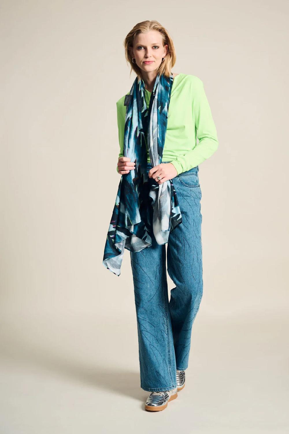 Good Thing POM Amsterdam Shawl - Feathers Blue