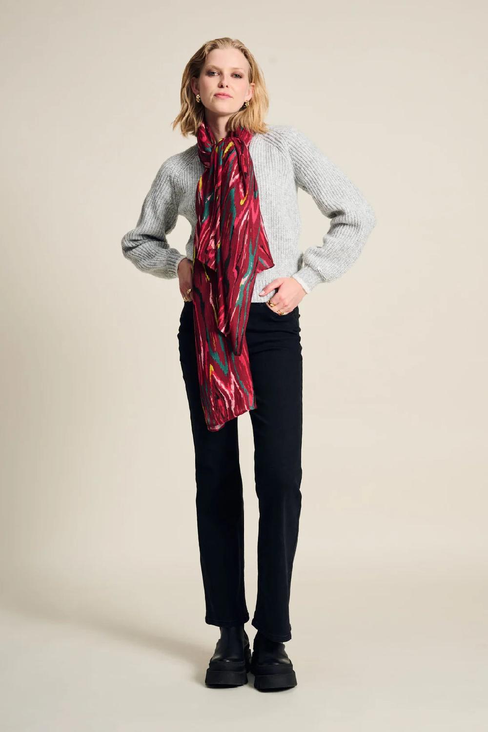 Good Thing POM Amsterdam Shawl - Woody Burgundy Red