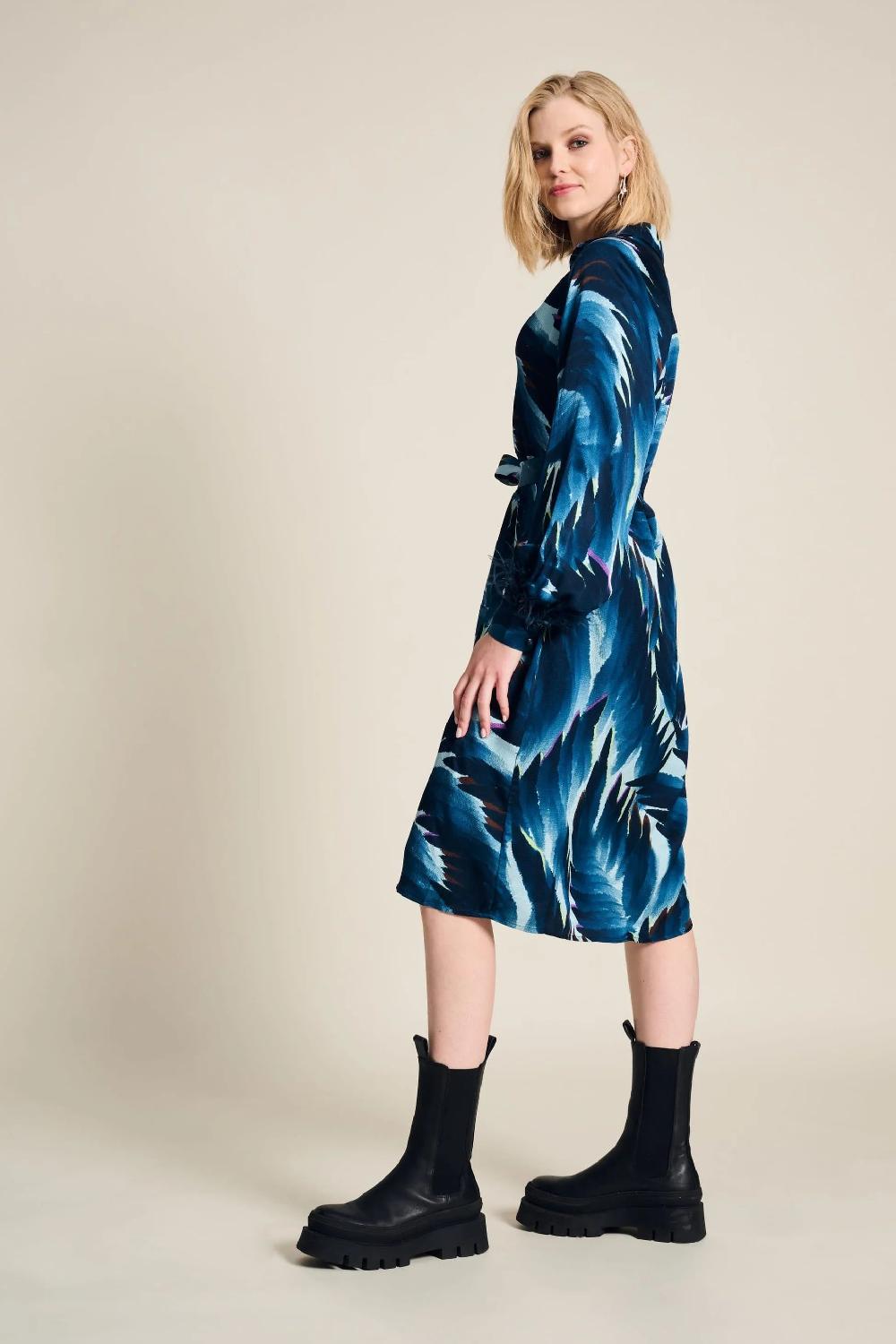 Good Thing POM Dress - Jada Feathers Blue