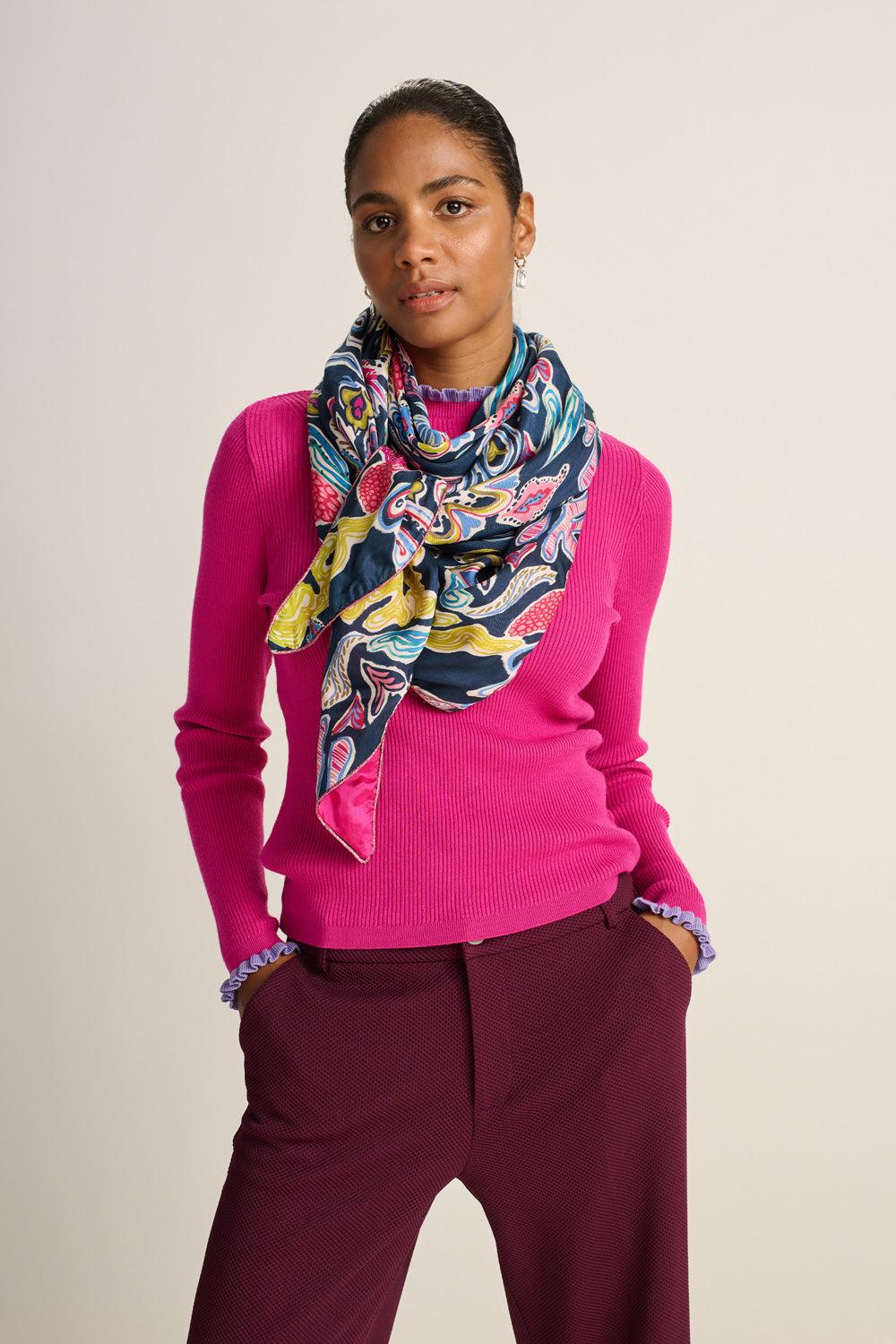 Good Thing POM Shawl - Double Full Glow Deep Blue