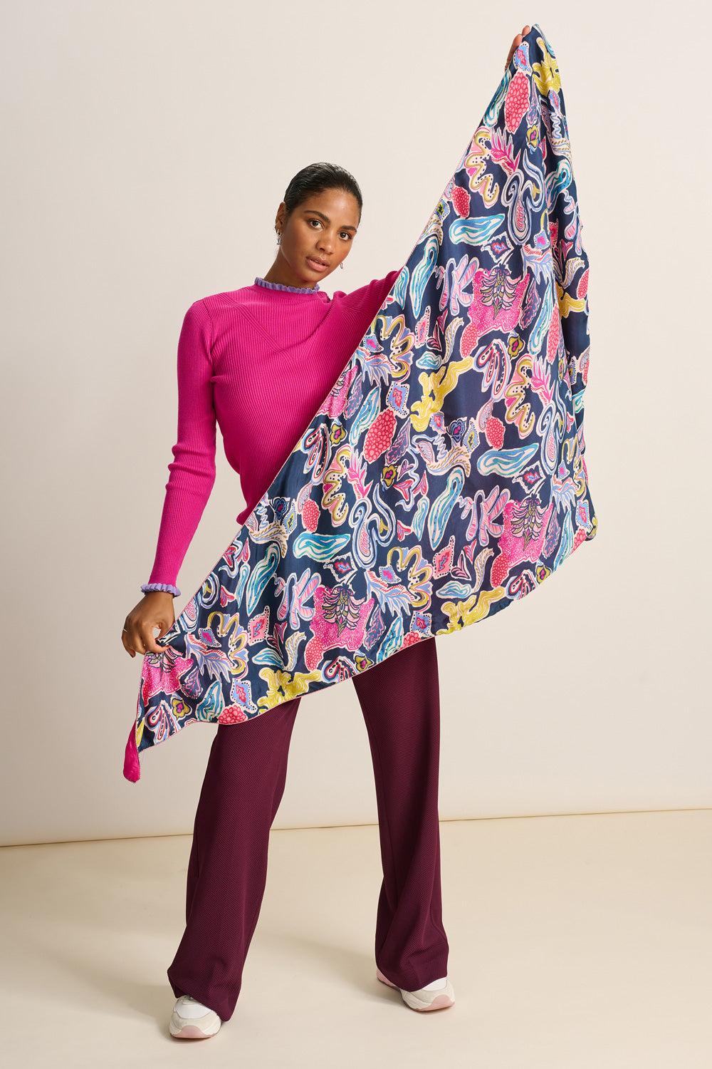 good thing POM Shawl - Double Full Glow Deep Blue