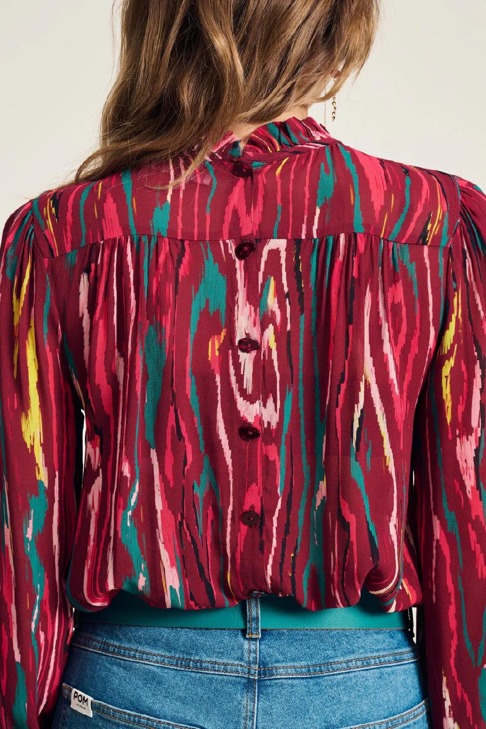 Good Thing POM Top - Woody Burgundy Red