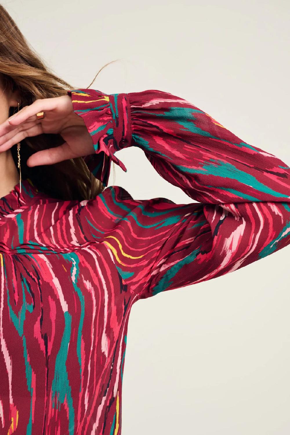 Good Thing POM Top - Woody Burgundy Red