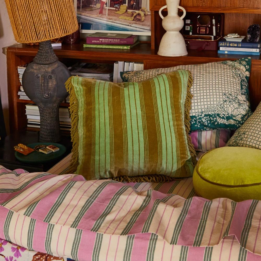 Good Thing Sage And Clare Brigitte Cushion - Olive