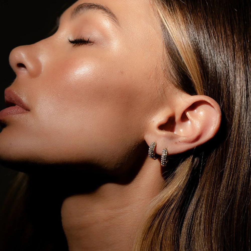 Good Thing Silk & Steel Astra Hoop Earrings - Silver