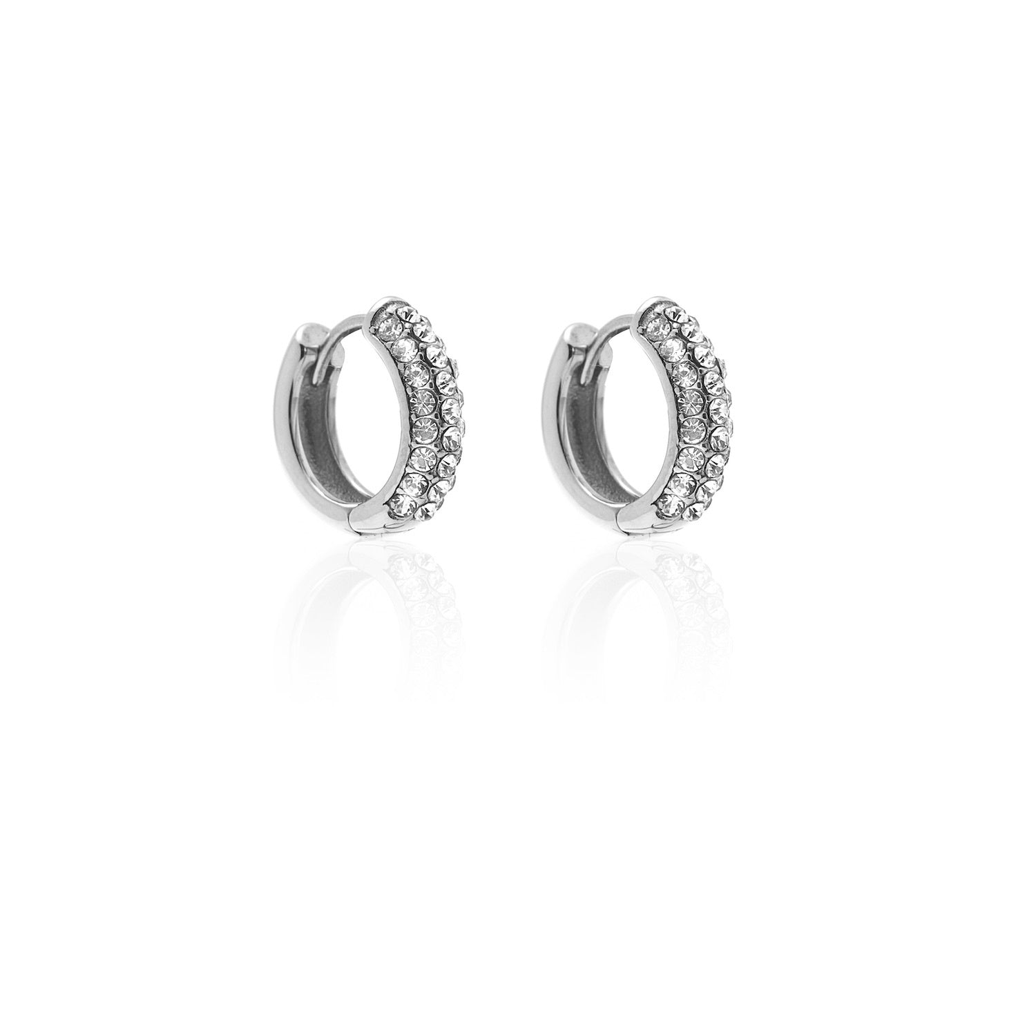 good thing Silk & Steel Astra Hoop Earrings - Silver