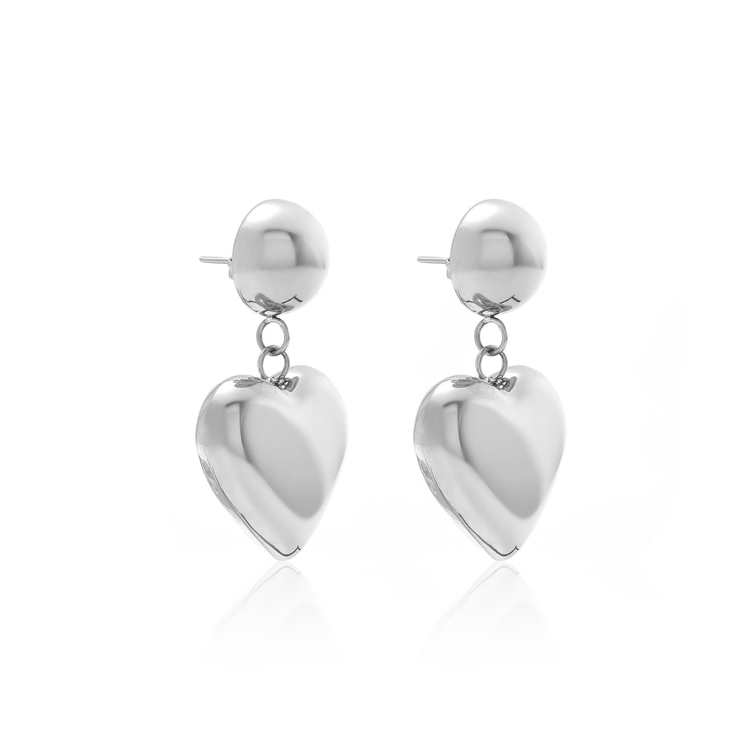 good thing Silk & Steel Cupid Drop Earrings - Silver