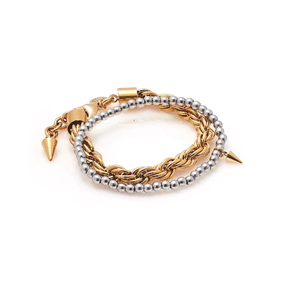Good Thing Silk & Steel Eclipse Bracelet - Gold