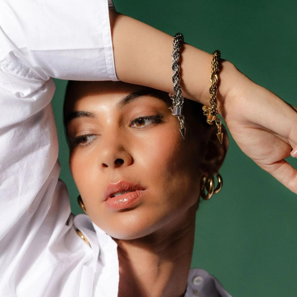 Good Thing Silk & Steel Eclipse Bracelet - Gold