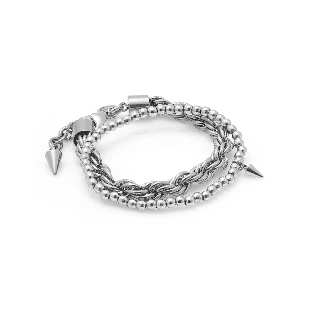 Good Thing Silk & Steel Eclipse Bracelet - Silver