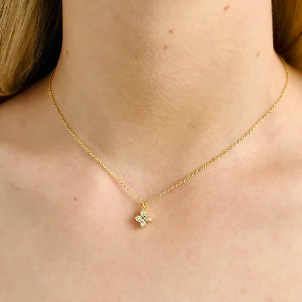 Good Thing Silk & Steel Flora Necklace - Gold