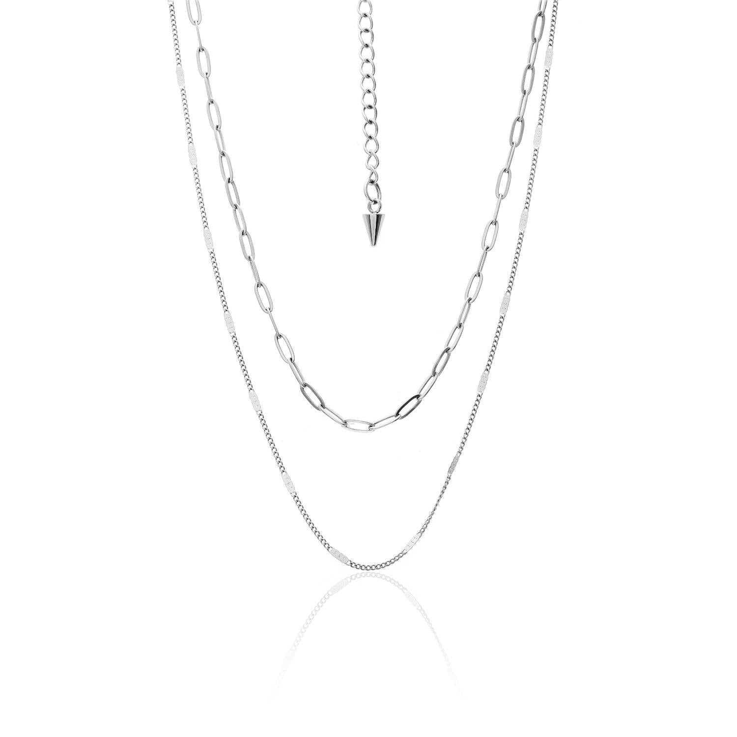 good thing Silk & Steel Horizon Necklace - Silver