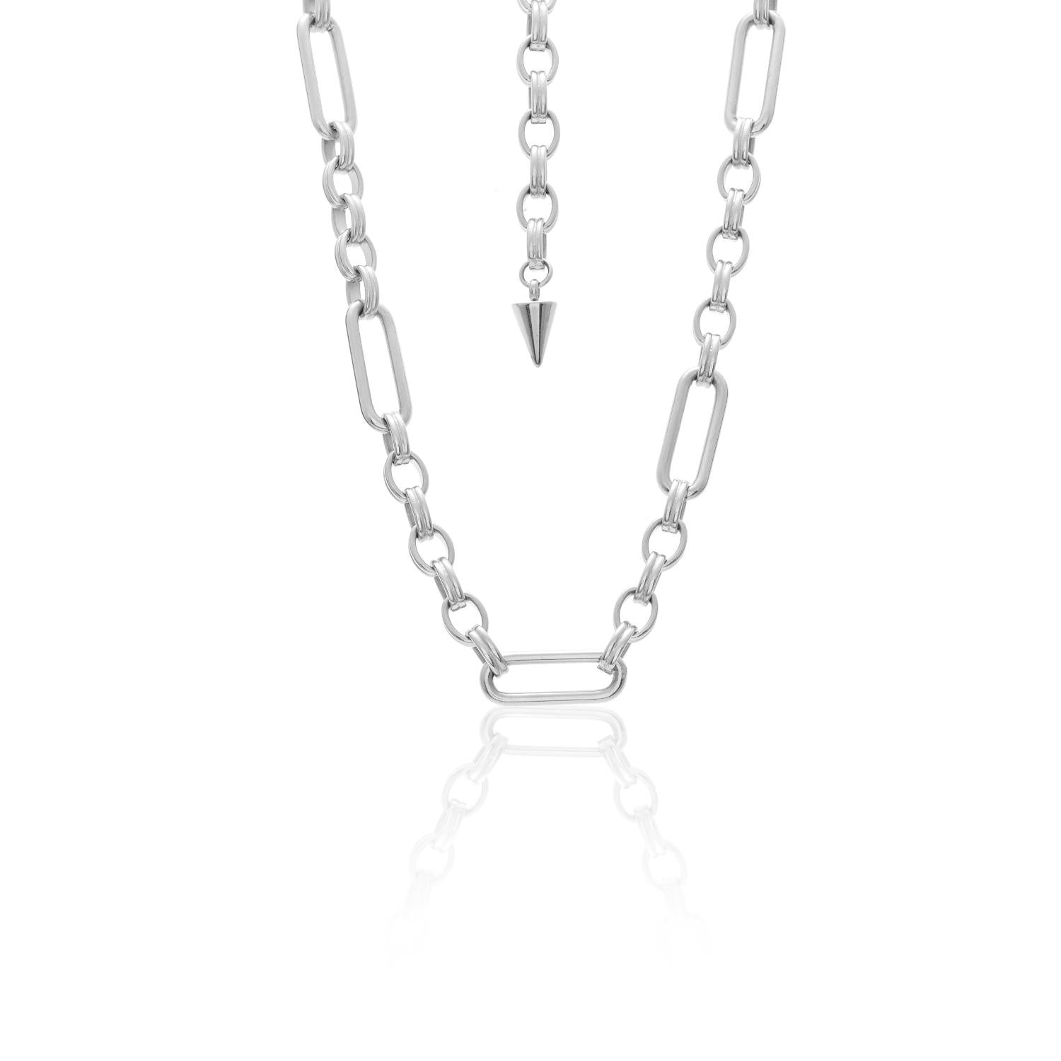 good thing Silk & Steel Luxe Necklace - Silver