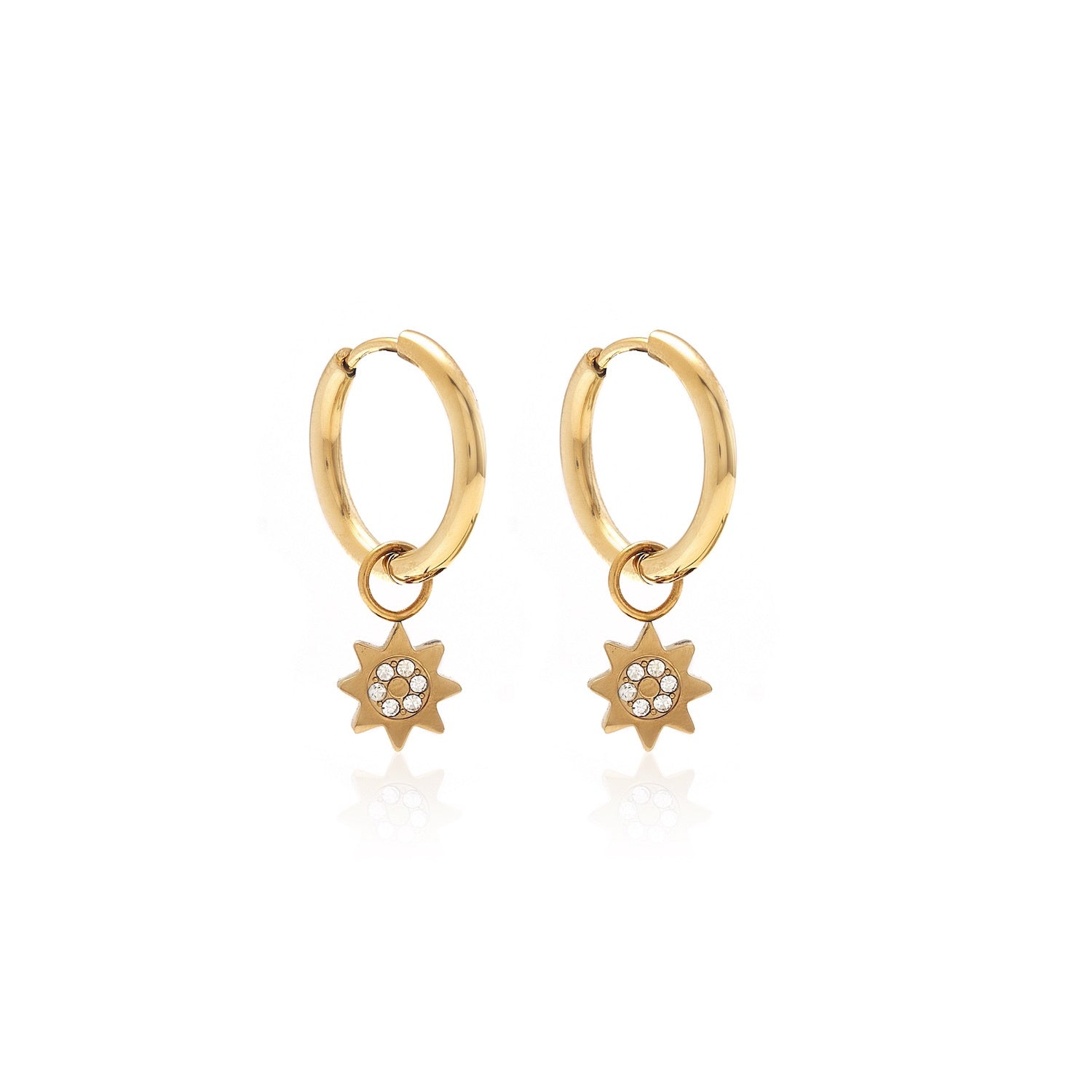 good thing Silk & Steel Nova Hoop Earrings - Gold