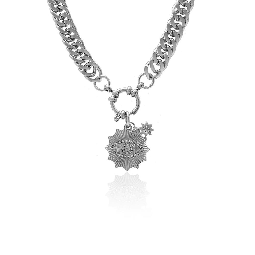good thing Silk & Steel Nova Necklace - Silver