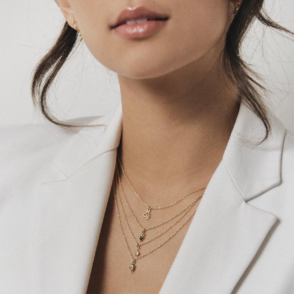 Good Thing Silk & Steel Superfine Star Necklace - Gold