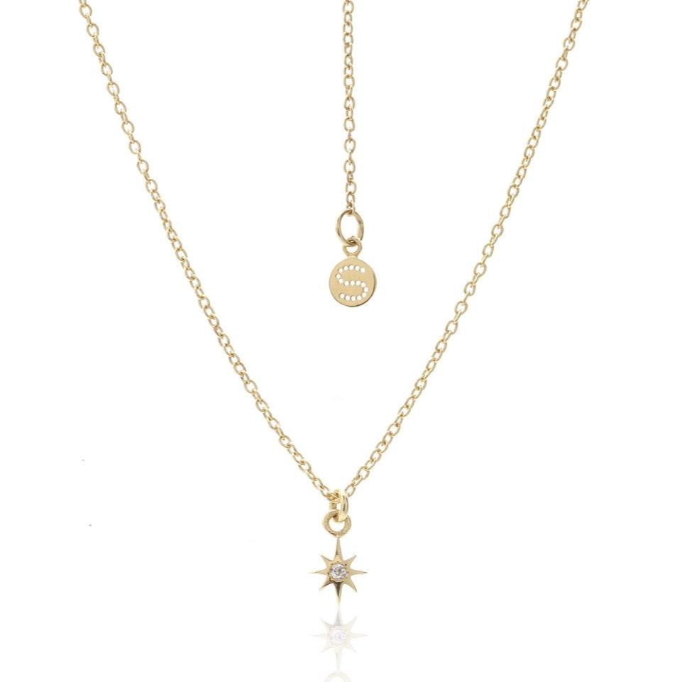 good thing Silk & Steel Superfine Star Necklace - Gold