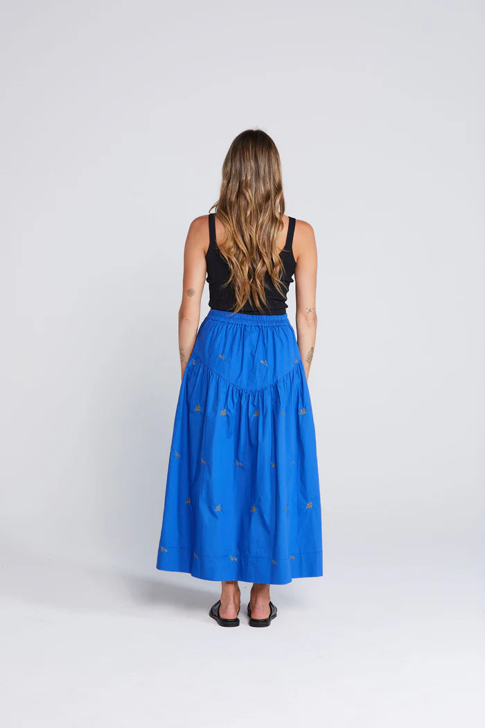 Good Thing Thing Thing Aria Skirt - Cobalt Blossom
