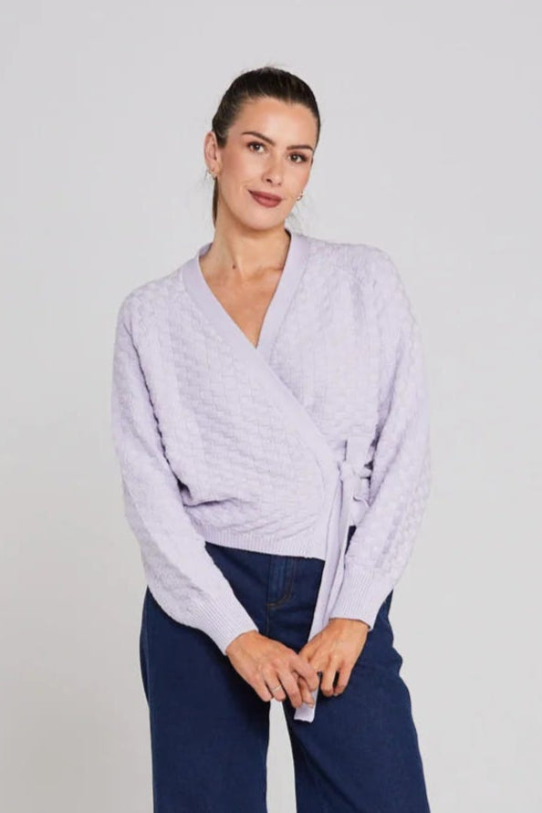 good thing Thing Thing Wrapt Cardigan - Lilac