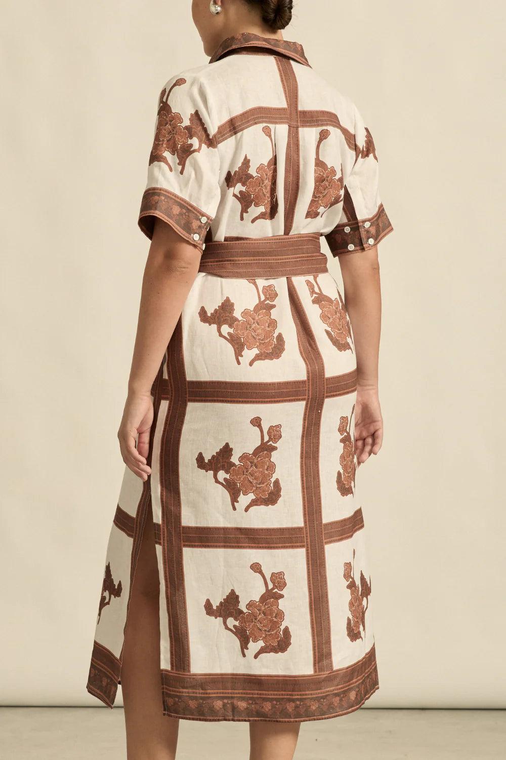Good Thing Zoe Kratzmann Roam Dress - Coffee Collage