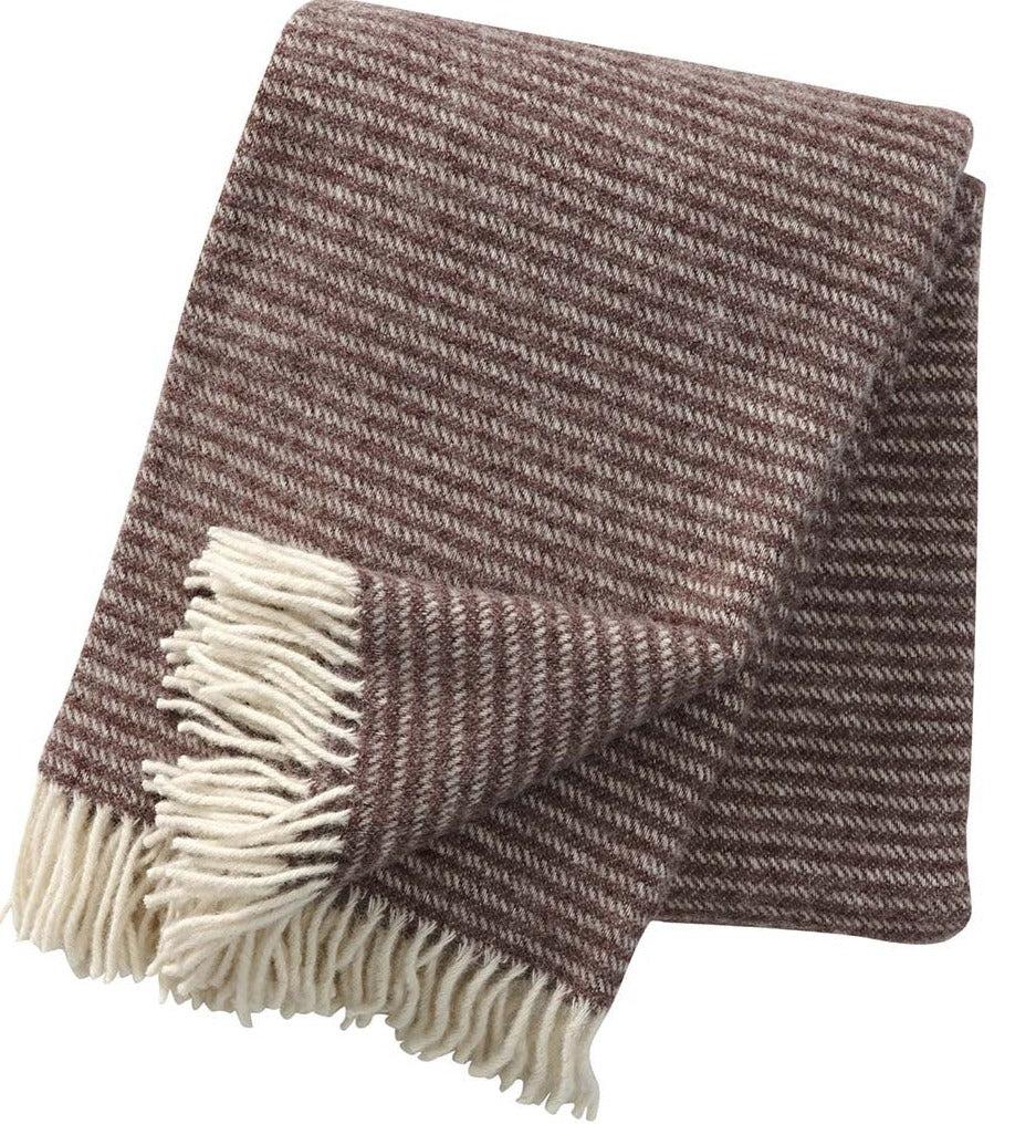 good thing Klippan Ralph Woven Lambswool Throw - Bark