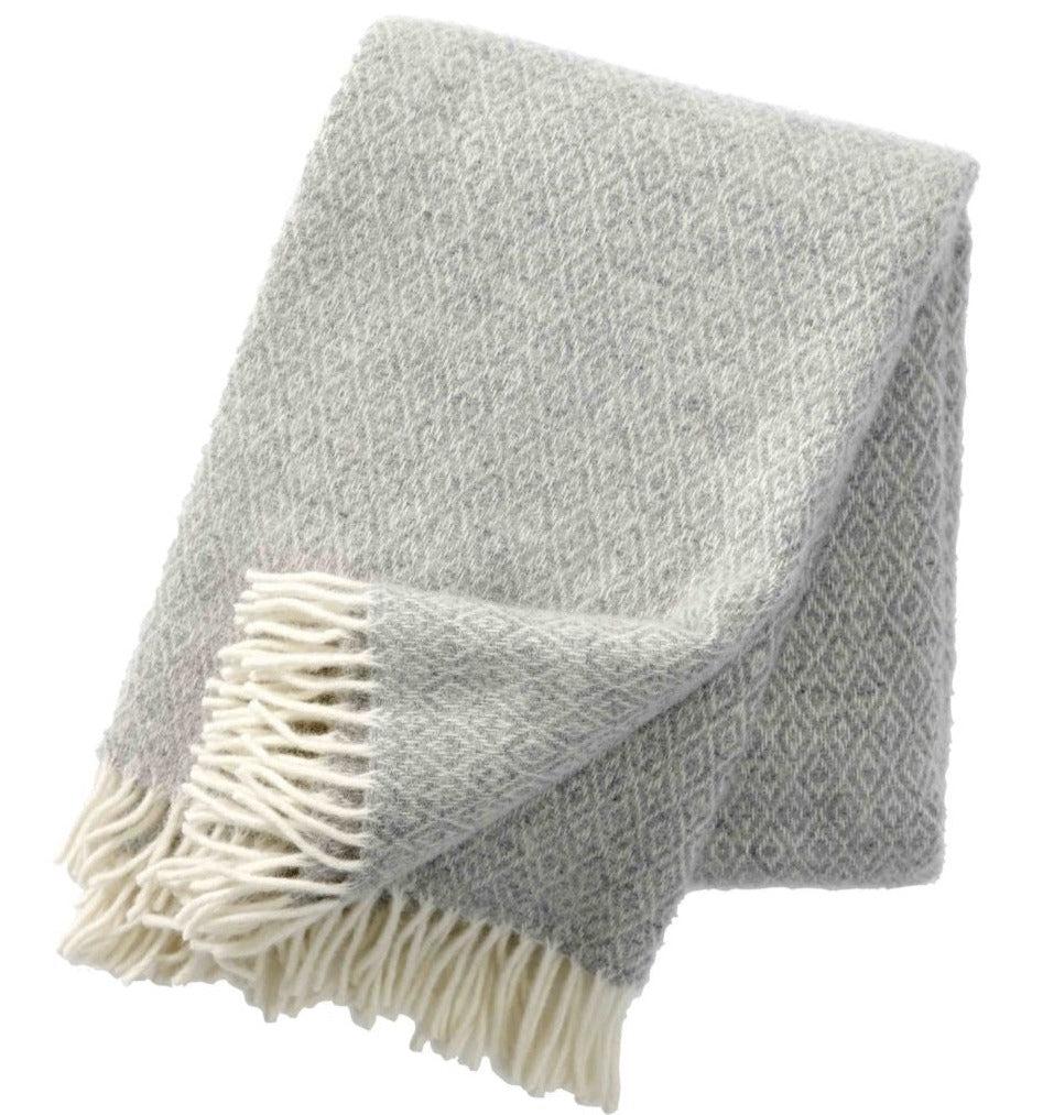 good thing Klippan Stella Lambswool Blanket - Light Grey
