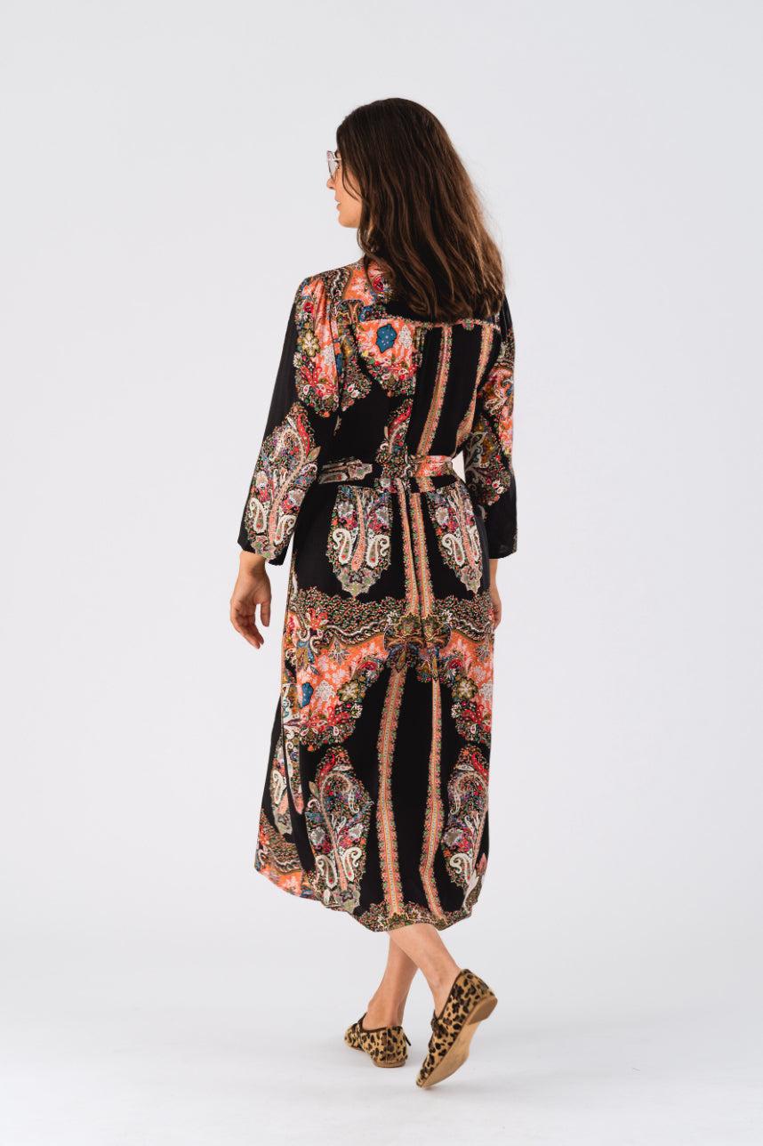Good Thing Lollys Laundry Harper Maxi Dress - Black Paisley Print