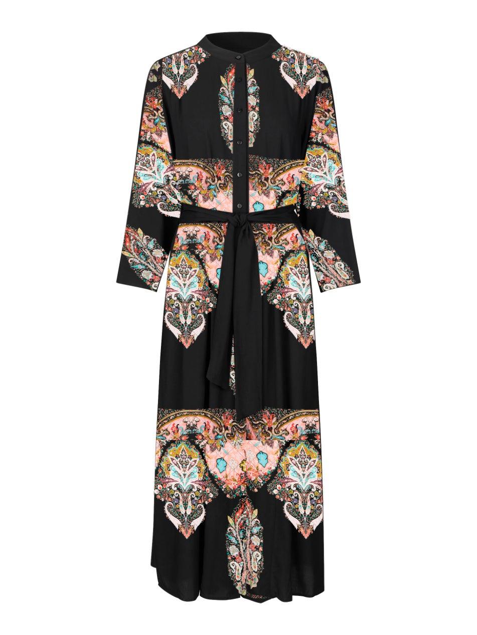 Good Thing Lollys Laundry Harper Maxi Dress - Black Paisley Print