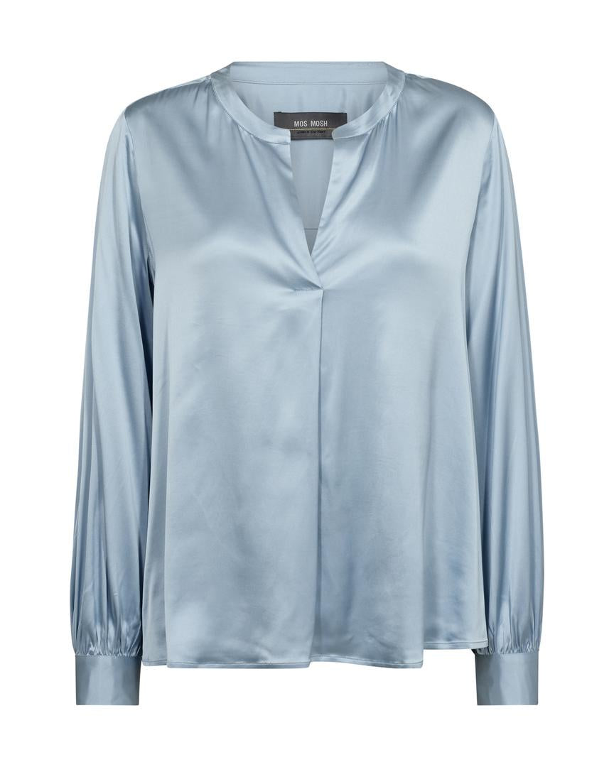 Good Thing Mos Mosh Enfa Satin Blouse - Celestial Blue