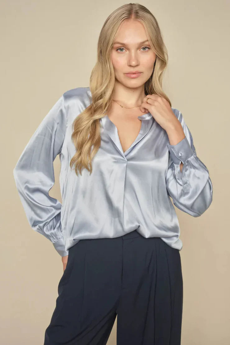 good thing Mos Mosh Enfa Satin Blouse - Celestial Blue