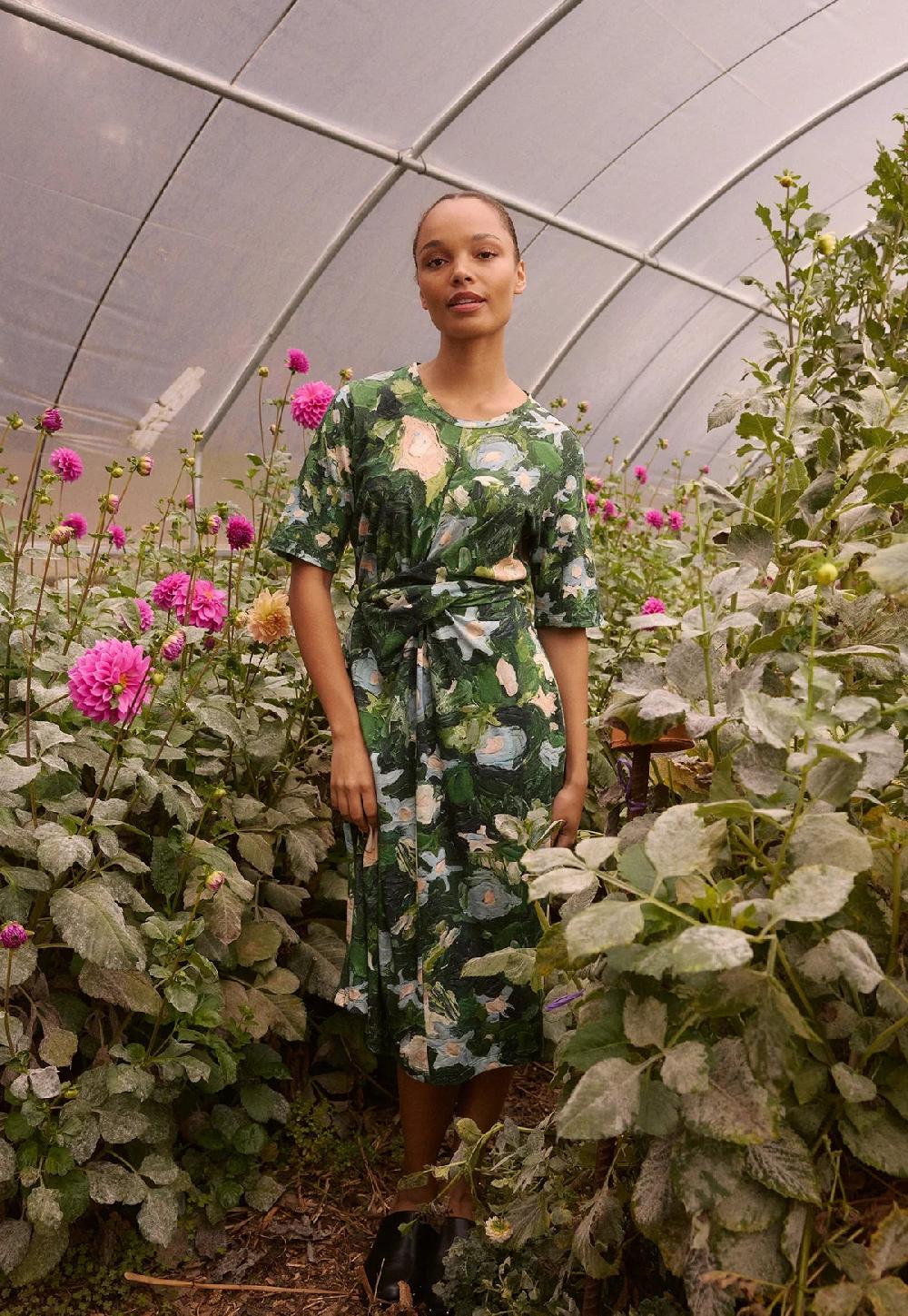 Good Thing Nancybird Terra Short Sleeve Wrap Dress - Garden