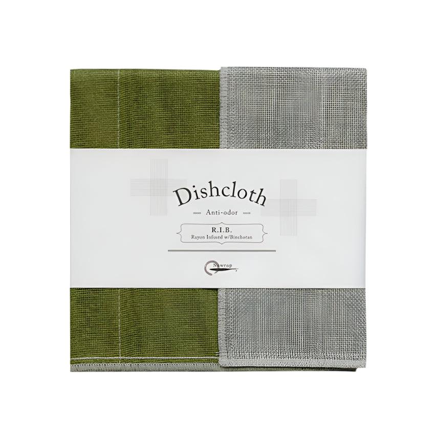 good thing Nawrap Charcoal Infused R.I.B. Dishcloth - Moss Green