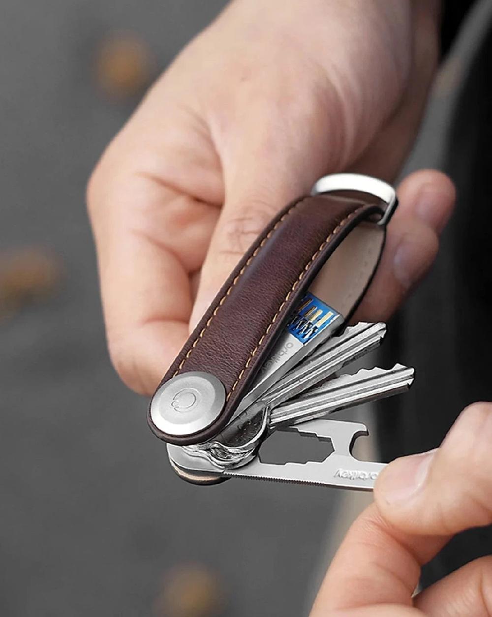 Good Thing OrbitKey Key Organiser Leather - Espresso/Brown