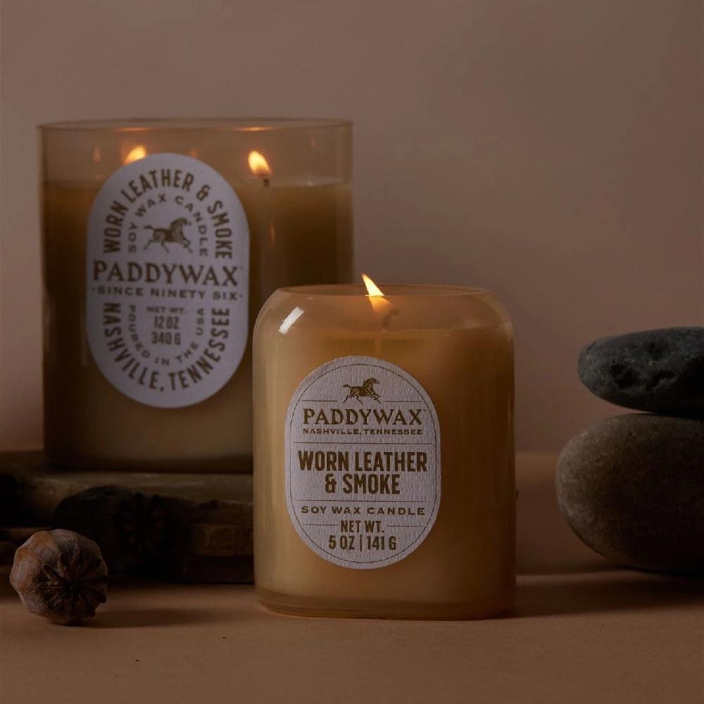 Good Thing Paddywax Vista Candle 140g - Worn Leather & Smoke