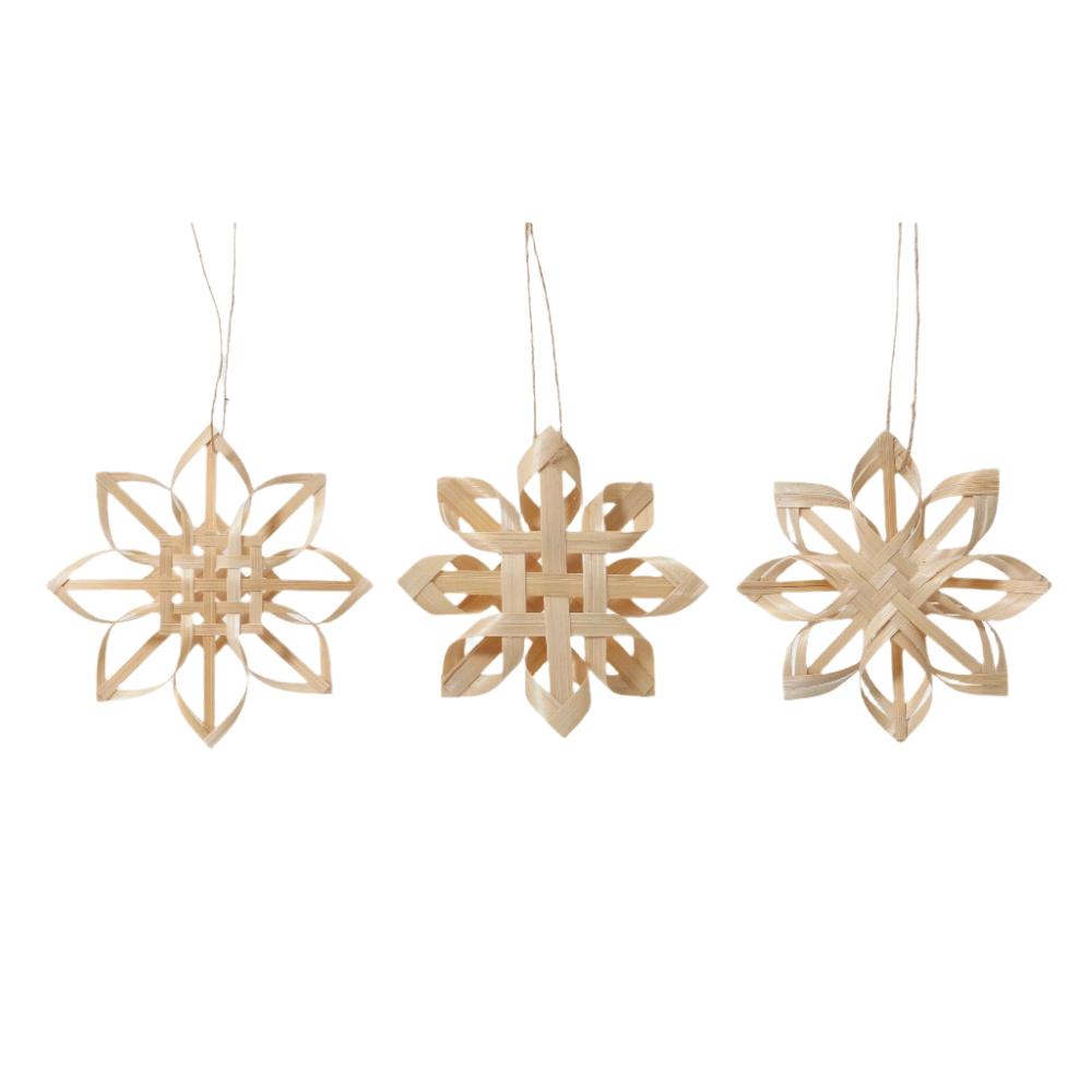 good thing Robert Gordon Woven Snowflake Decorations - Set of 3