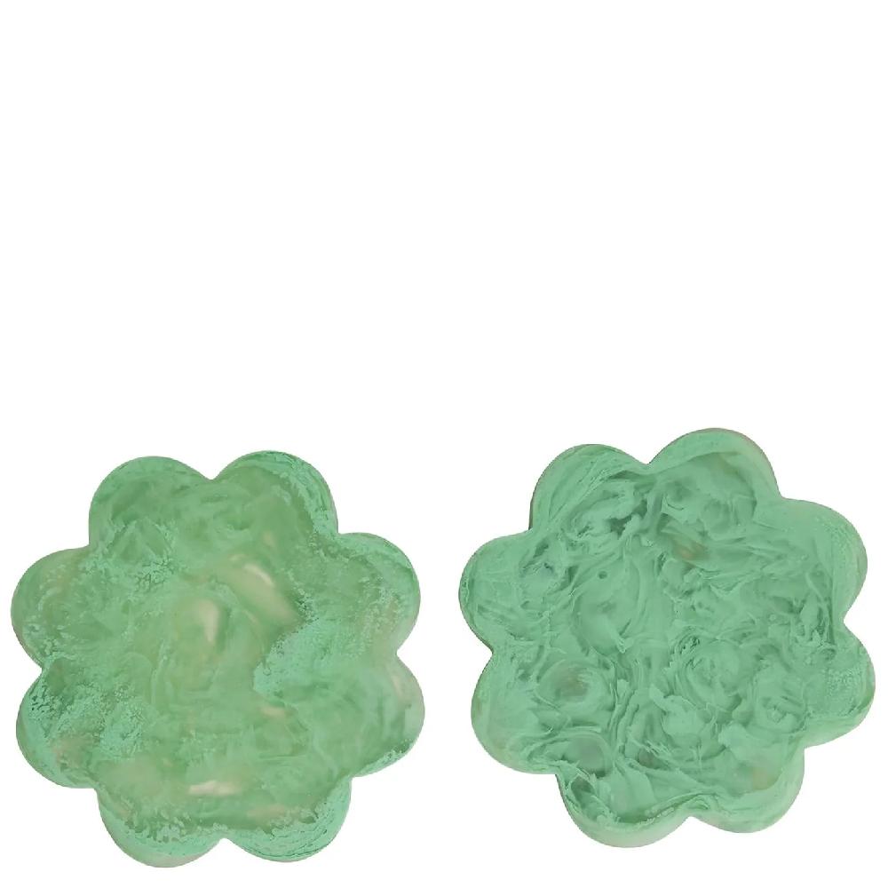 Good Thing Sage And Clare Cecilia Coasters Set Of 2 - Emerald