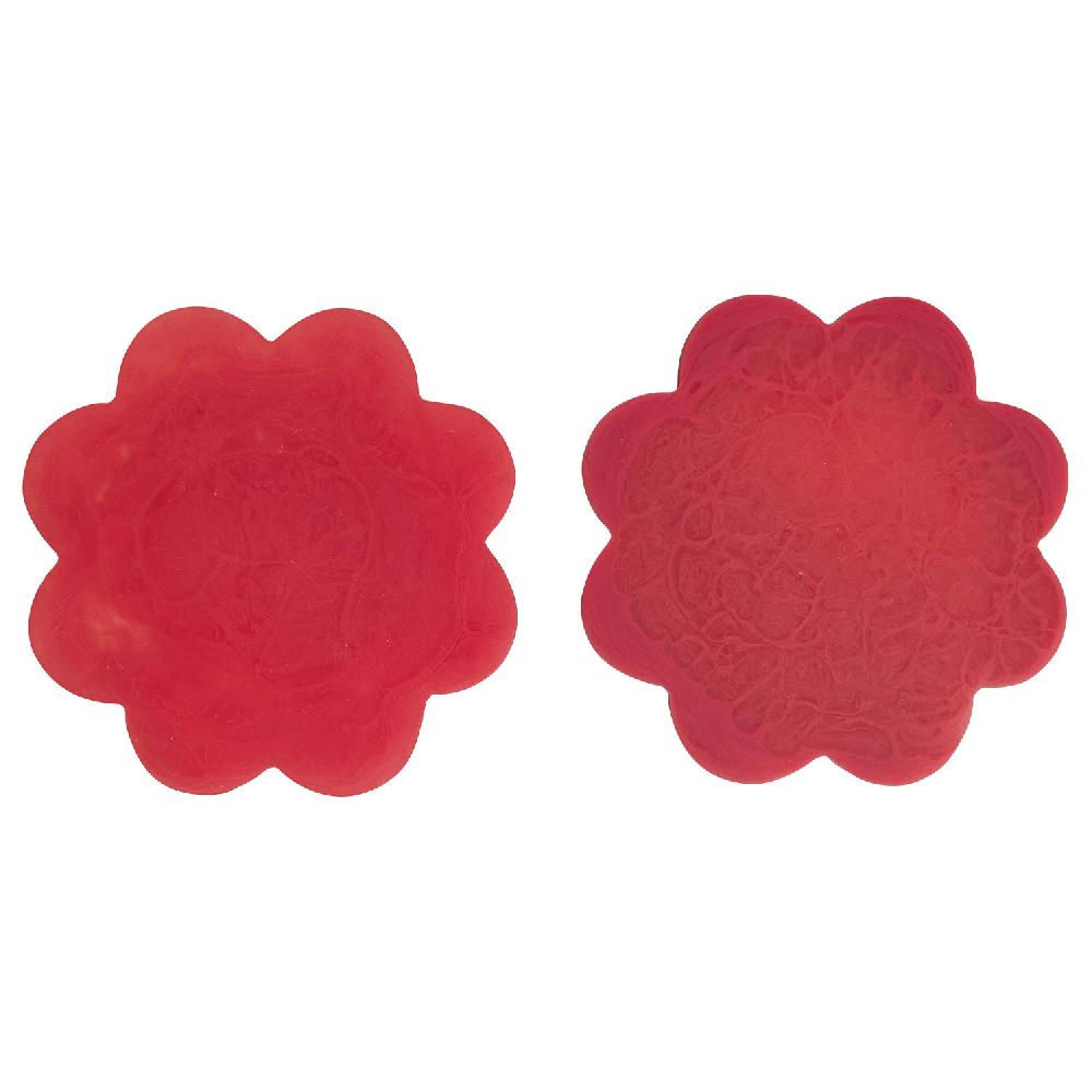 Good Thing Sage And Clare Cecilia Coasters Set Of 2 - Raspberry