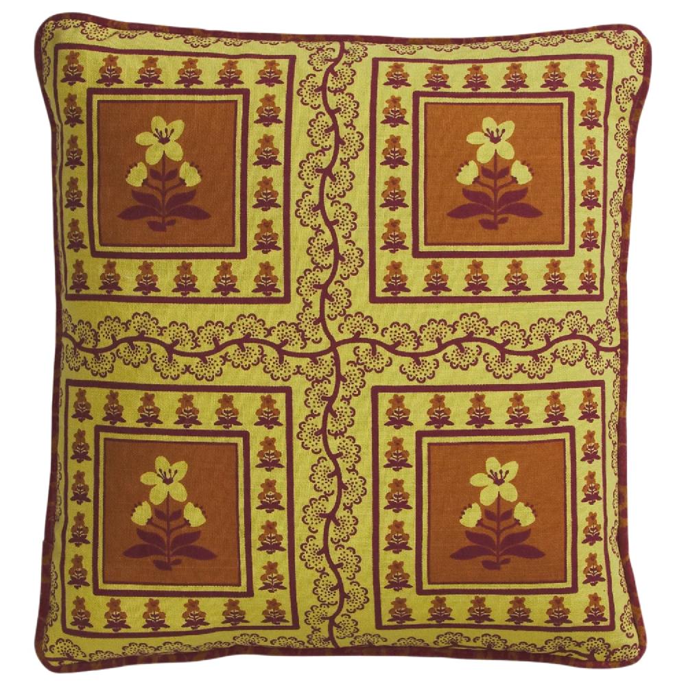 good thing Sage and Clare Claire Reversible Cushion - Mustard