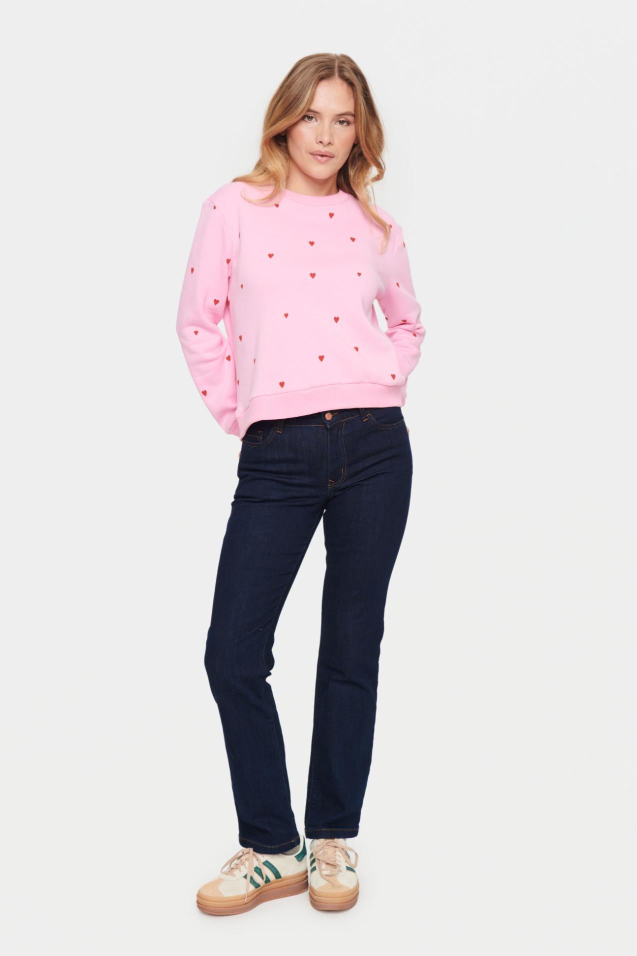 Good Thing Saint Tropez Dagni Sweatshirt - Bonbon Flame Hearts