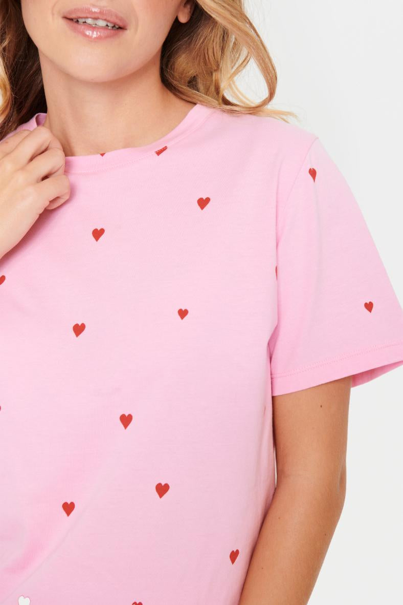Good Thing Saint Tropez Dagni T-Shirt - Bonbon Flame Hearts