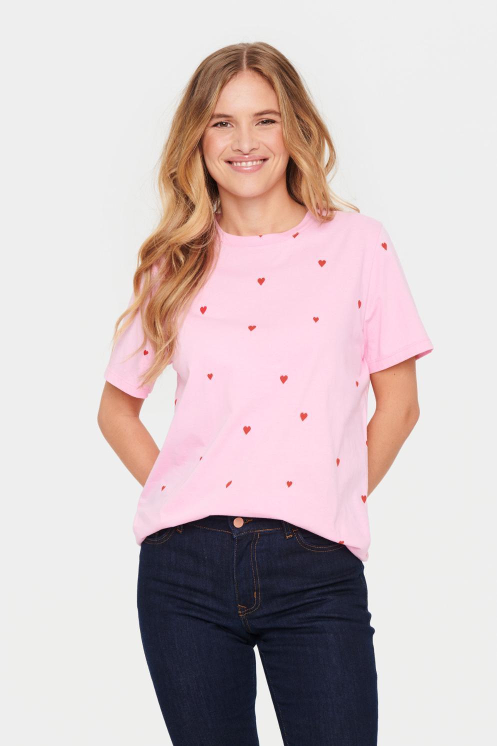 good thing Saint Tropez Dagni T-Shirt - Bonbon Flame Hearts