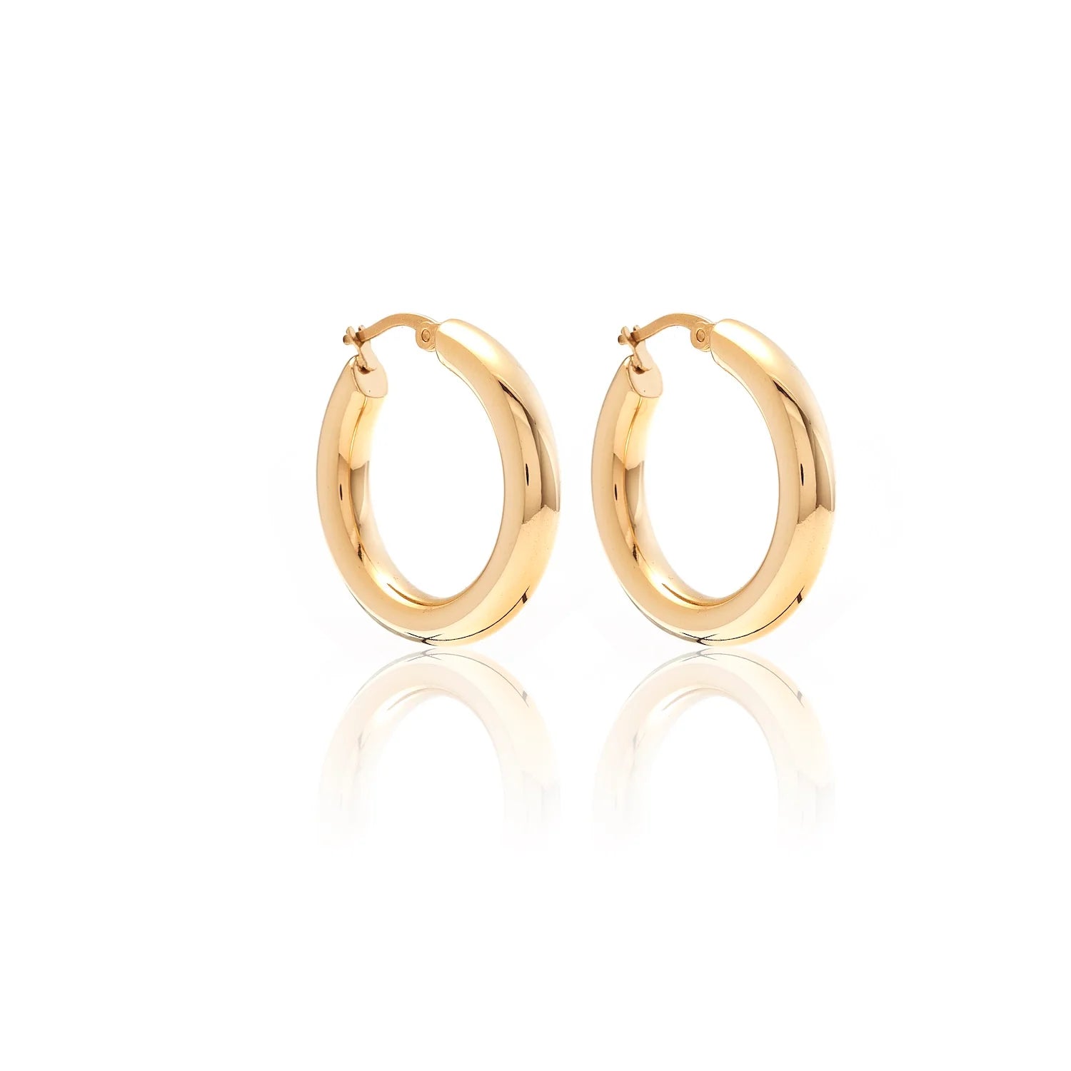 Good Thing Silk & Steel Halo Hoop Earrings Large - Gold