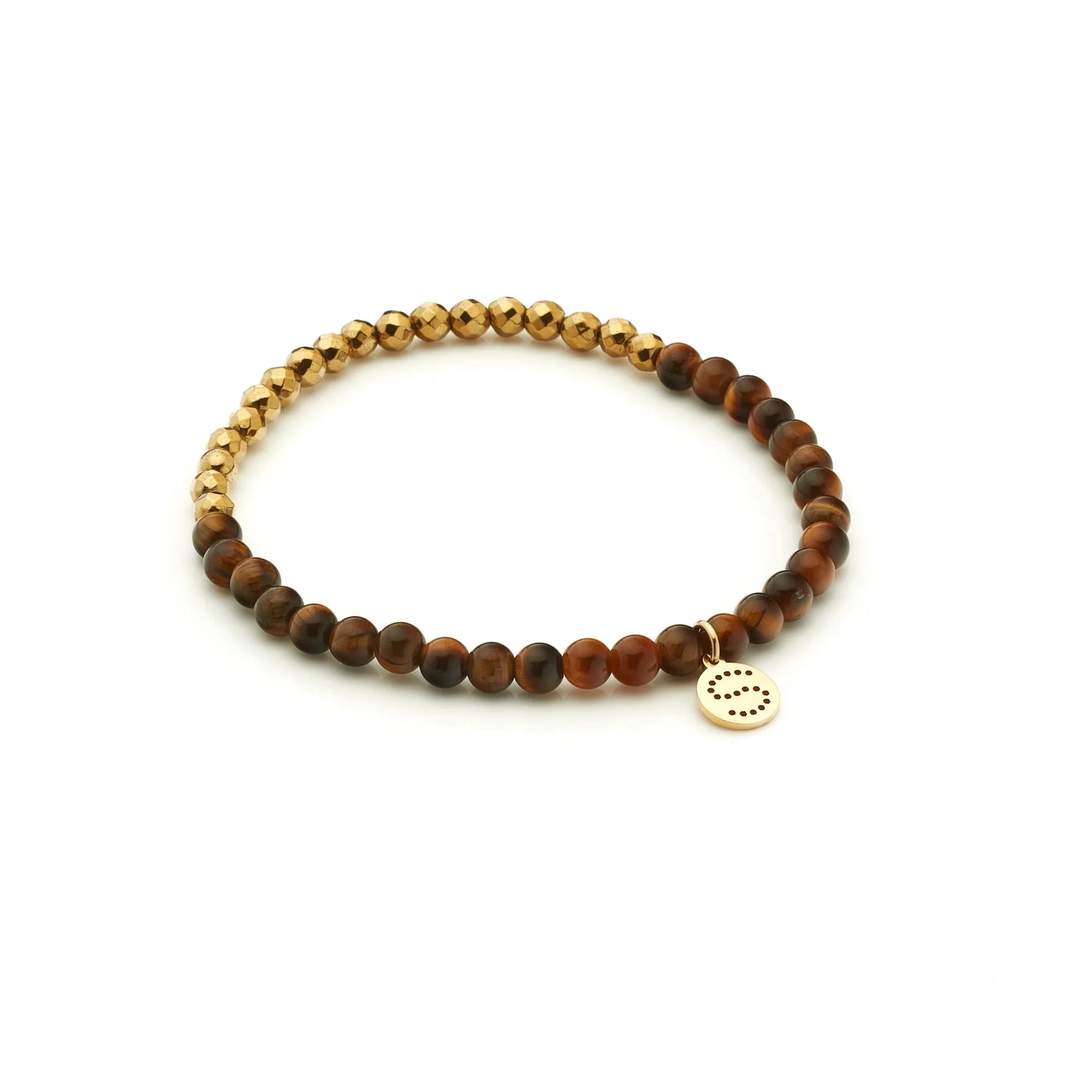 good thing Silk & Steel Party At The Front Bracelet - Tigers Eye/Gold