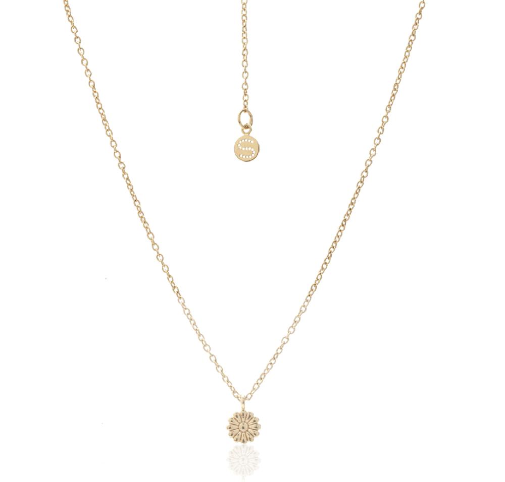 good thing Silk & Steel Superfine Daisy Necklace - Gold