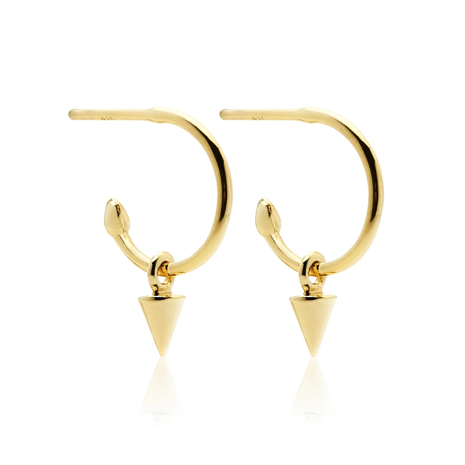 good thing Silk & Steel Superfine Mini Spike Hoops - Gold