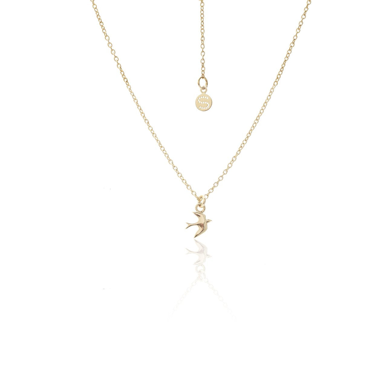 good thing Silk & Steel Superfine Swallow Necklace - Gold