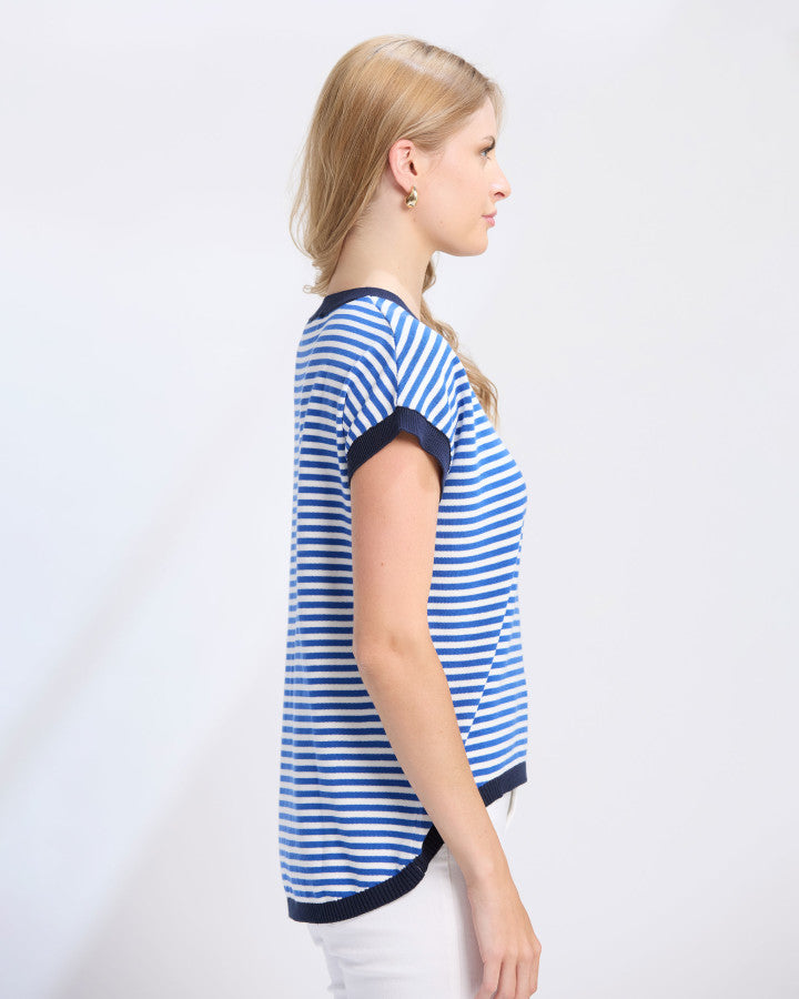 Good Thing Stella And Gemma Laneway Top - Cobalt Stripe