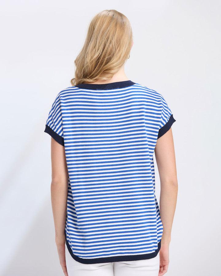 Good Thing Stella And Gemma Laneway Top - Cobalt Stripe