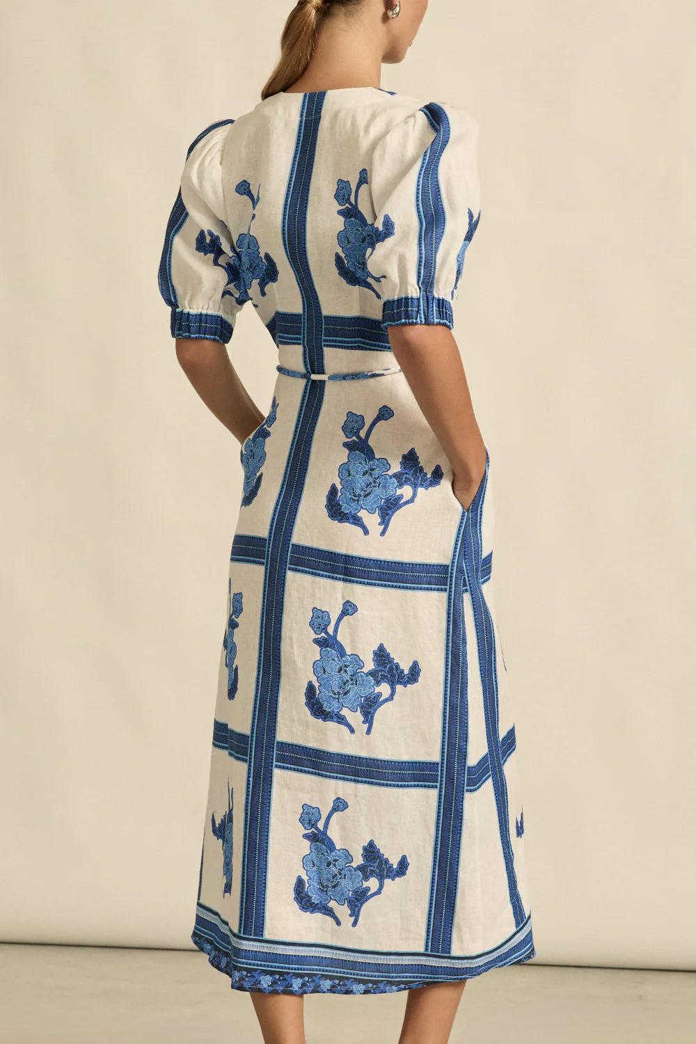 Good Thing Zoe Kratzmann Portrait Dress - Azure Collage